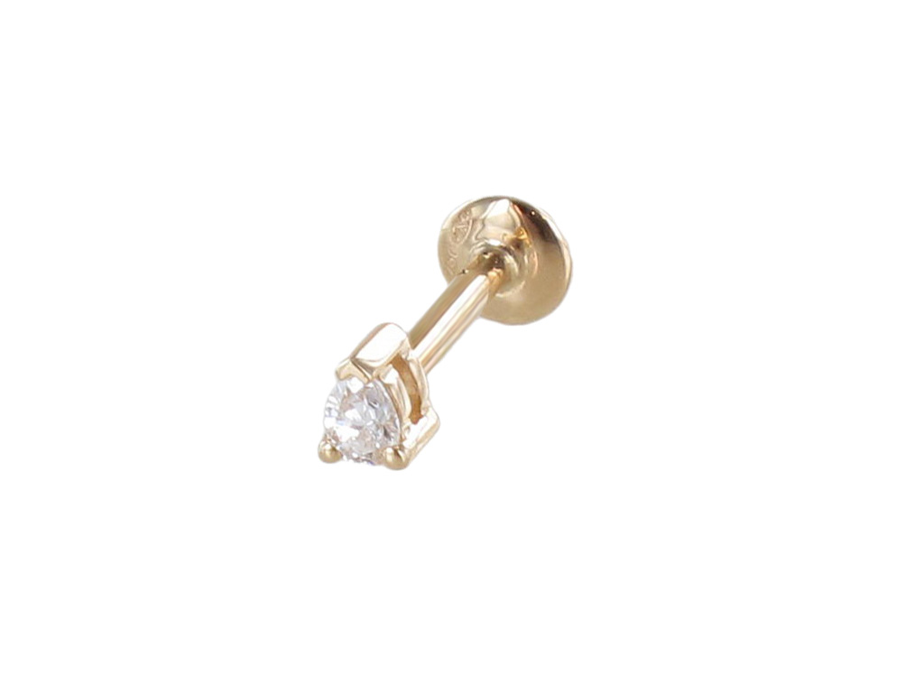 Stud WePiercing Solitaire Poire